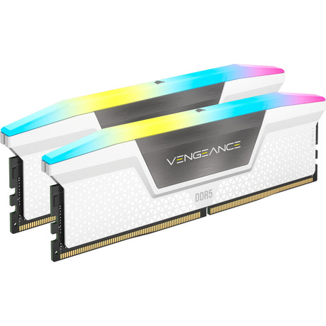 Corsair Vengeance RGB 32 GB DDR5-6000 (2x 16 GB) RAM (bianco, cmh32gx5m2b6000z30w, xmp, expo)