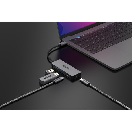 Sitecom USB-C a 2x USB-A + 2x USB-C Hub USB (grigio)