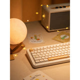Tastiera meccanica wireless Iqunix zx75 Sunset Ponder (giallo chiaro, layout us (qwerty), iqunix piccolo principe, 75%, LED rgb, hot-swapable, double-shot pbt, 2,4 ghz | bluetooth 5.1 | usb-c)