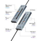 Icy box docking station ib-hub1742cr-c2pd (azzurro)