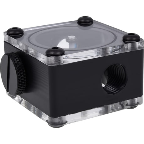 Alphacool eisflügel indicatore di flusso g1 4 flussometro quadrato (nero)