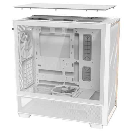 Custodia midi tower Antec flux (bianco | 2x USB-A | 1x USB-C | vetro temperato)
