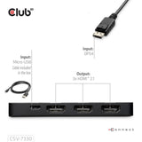 Club 3D Display Port a triplo hub HDMI 8K60Hz (nero)