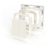 Interruttore da parete Shelly blu 4 + interruttore adattatore busch-jaeger (bianco, bluetooth 4.2)