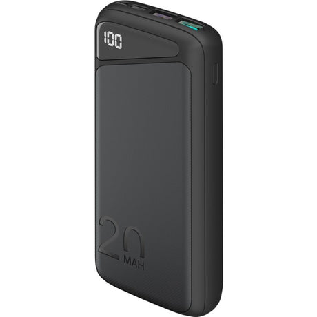 Power bank a ricarica rapida Goobay 20.000 mAh - 74 wh (nero, USB-C PD, QC 3.0)