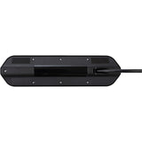 Brennerstuhl ®estilo listello di connessione angolare con funzione di ricarica USB a 4 vie 2 prese di protezione 2 euro argento nero