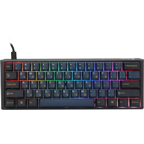 Tastiera da gioco meccanica Ducky One 3 Pro Mini RGB (nera, layout USA (qwerty), Cherry MX2A Speed Silver, 60%, LED RGB, PBT a doppio scatto, meccanica Quack, hot swap)