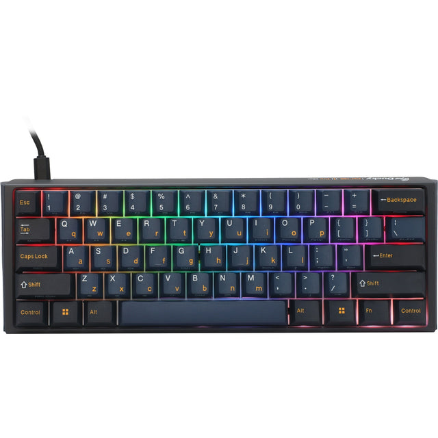 Tastiera da gioco meccanica Ducky One 3 Pro Mini RGB (nera, layout USA (qwerty), Cherry MX2A Speed Silver, 60%, LED RGB, PBT a doppio scatto, meccanica Quack, hot swap)