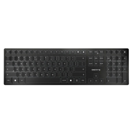 Tastiera intelligente Cherry KW 9100 (nera, layout UE (QWERTY), interruttori a forbice, 100%, ABS, USB-C, 2,4 GHz, Bluetooth)