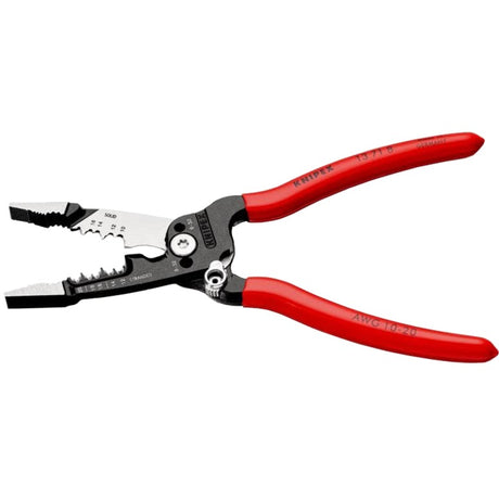 Pinza spelafili multifunzionale Knipex | per elettricista | modella americana | rivestito in plastica - 13 71 8