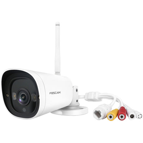 Foscam G4C, telecamera di sicurezza esterna WiFi Starlight 2K (bianca)