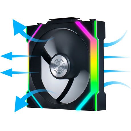 Lian Li Uni Fan SL120 Ventola per case RGB wireless a lama inversa (Nero, 120 x 124,5 x 28 mm, PWM)
