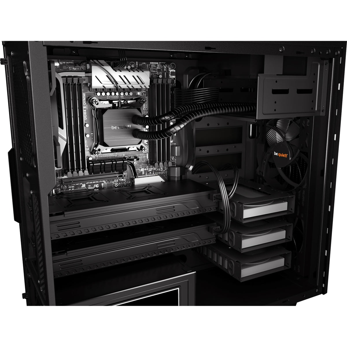 Silenzio! alloggiamento midi tower pure base 600 (nero | 2x USB-A)