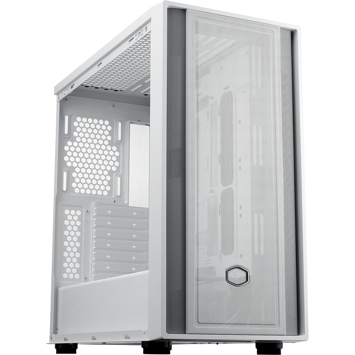 Custodia midi tower Cooler master masterbox 600 lite (bianco | 2x USB-A | 1x USB-C | RGB | vetro temperato)