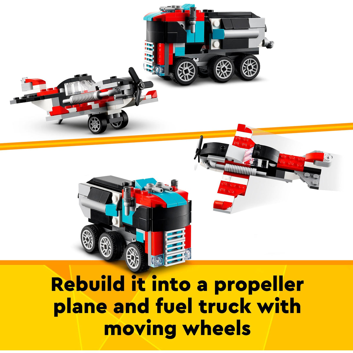 Lego Creator Camion 3 in 1 con elicottero - 31146