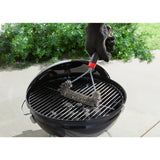 Spazzola per pulizia griglia Weber a tre lati (nero rosso, 30 cm)