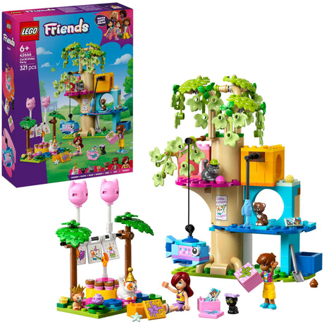 Lego Friends 42666 Festa di compleanno del gatto e casa sull'albero