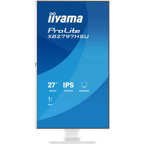 Monitor Iiyama prolite xb2797hsu-w1 27 (bianco (opaco), 120 Hz, HDMI, porta display, USB, audio)