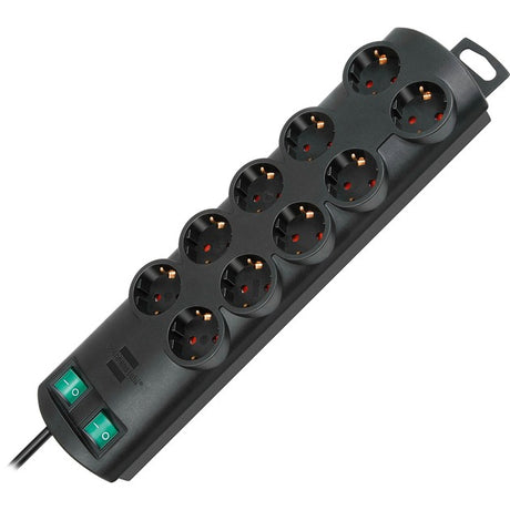 Brennerstuhl primera-line multipresa 10 vie nero 2m h05vv-f 3g1,5, le prese sono commutabili ogni 5