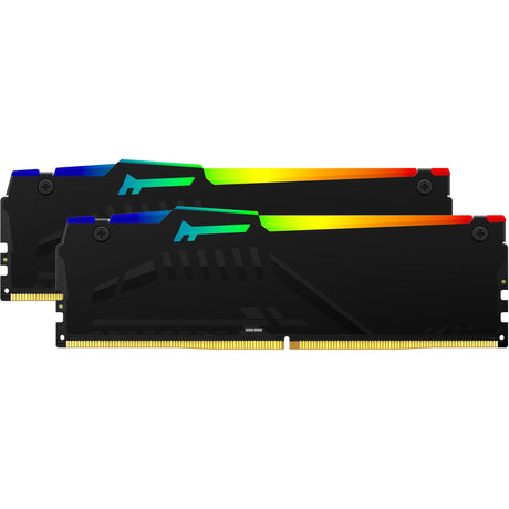 Kingston Fury Beast RGB 32 GB DDR5-5600 (2x 16 GB) RAM (nero, KF556C36bbeak2-32, XMP 3.0, Expo)