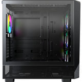 Custodia midi tower Montech x5 (nera | 2x USB-A | 1x USB-C | vetro temperato)