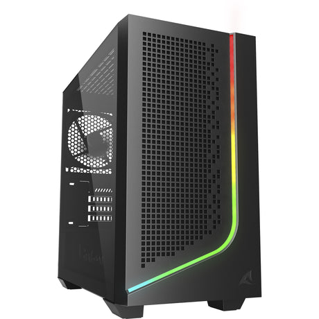 Custodia midi tower Sharkoon j1000 argb (nera | 3x usb-a | rgb | vetro temperato)