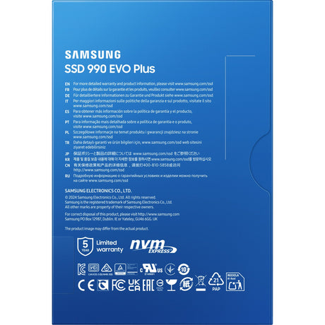 Samsung 990 evo plus SSD da 4 TB (mz-v9s4t0bw, pcie 4.0 x4 5.0 x2, nvme 2.0, m.2 2280)