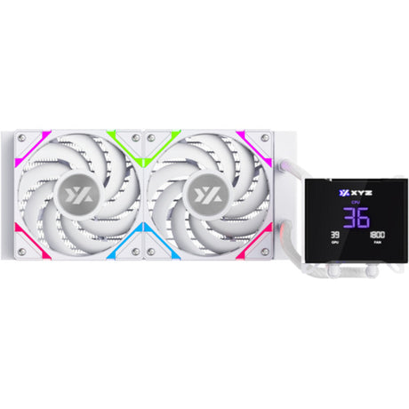 Xyz pc gear hydrotemp aio 240 raffreddamento ad acqua (bianco, argb, pwm)