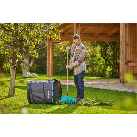 Sacco per rifiuti da giardino Gardena pop-up rettangolare, taglia l (turchese nero, fino a 220 litri)