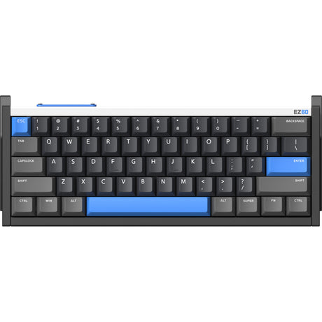 Tastiera da gioco con interruttore magnetico Iqunix ez60 (nera, layout USA (qwerty), gateron star trail, 60%, rgb, copritasti double shot pbt)