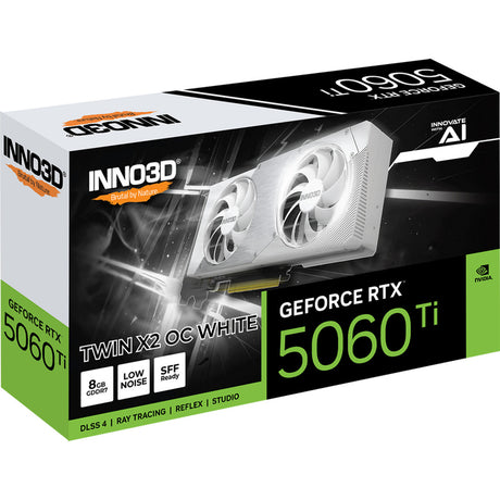 Inno3d n506t2-08d7x-193075w geforce rtx™ 5060 ti 8gb gemello x2 oc bianco