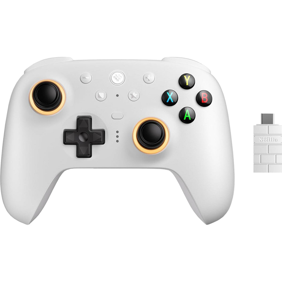 Controller wireless 8bitdo Ultimate 2 (bianco, bluetooth 2,4 GHz, USB, PC)