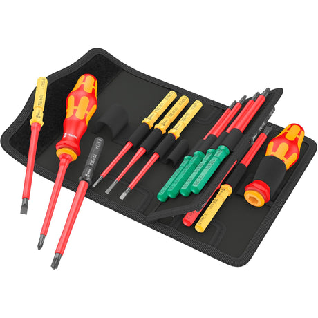 Wera Kraftform Kompakt VDE 17 Cacciavite universale 1 trova-utensili (rosso giallo, 17 pezzi)