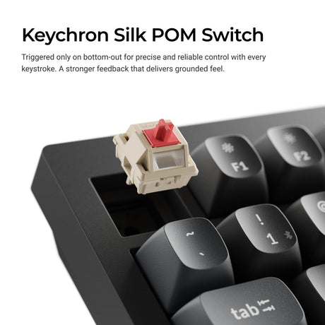 Tastiera meccanica personalizzata wireless Keychron v3 ultra 8K (nera, layout americano (qwerty), pom banana in seta, 80% (tkl), rgb, hot swap, 2,4 ghz | bluetooth 5.3 | usb-c)