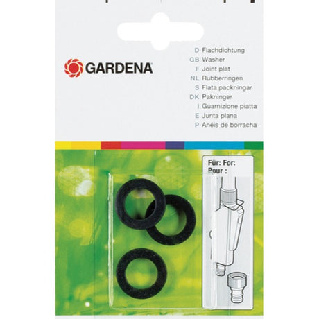 Guarnizione per anelli in gomma Gardena (nera, 5301-20, 3 pezzi)