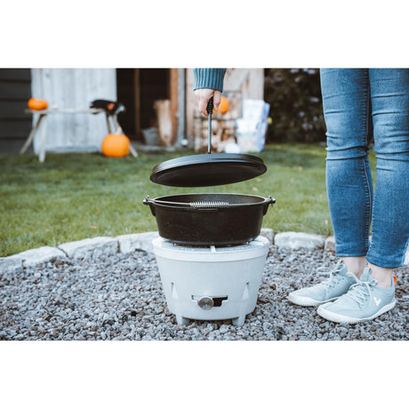 Pentola The Windmill Dutch Oven da 6 qt senza gambe (nera, ø 31,5 cm | 5,9 litri)