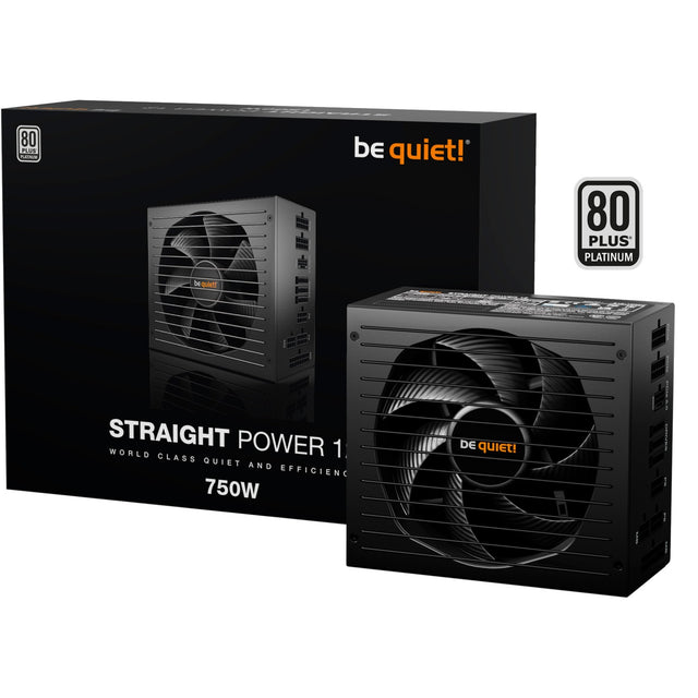 Silenzio! alimentatore dritto power 12 platino modulare da 750 watt (nero, 1x 12v-2x6, 4x pcie)