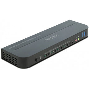 Delock switch kvm displayport 1.4 switch kvm (nero, 8k 30 hz, USB 3.0, audio)