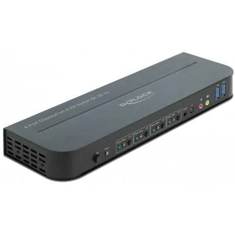 Delock switch kvm displayport 1.4 switch kvm (nero, 8k 30 hz, USB 3.0, audio)