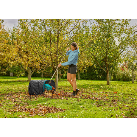 Sacco per rifiuti da giardino Gardena pop-up rettangolare, misura m (turchese nero, fino a 130 litri)