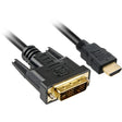 Adattatore Sharkoon HDMI > DVI-D (18+1) (nero, 1 metro)