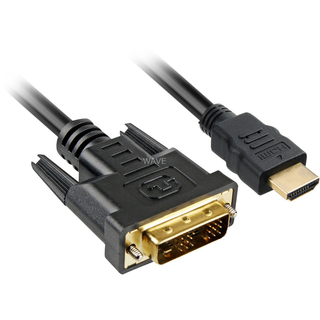 Adattatore Sharkoon HDMI > DVI-D (18+1) (nero, 1 metro)