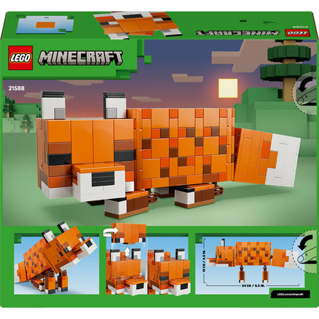 Lego Minecraft la decorazione della cameretta della volpe e giocattoli con animali per bambini - 21588