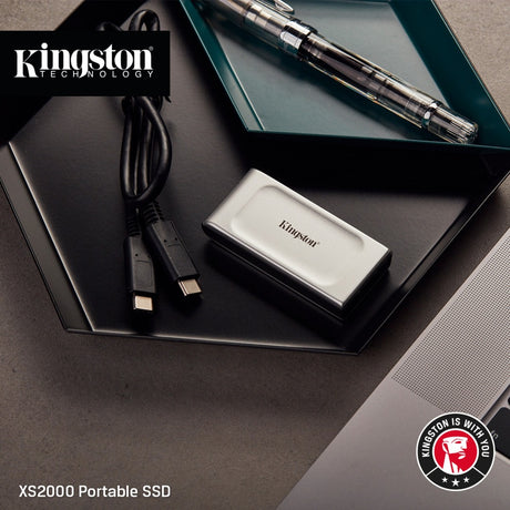 SSD esterno portatile Kingston xs2000 da 4 TB (argento nero, sxs2000 2000 g, USB-C 3.2 (20 GBit s))