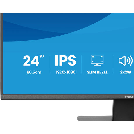 Monitor Iiyama prolite x2493hsu-b1 23,8 (nero (opaco), 120 Hz, HDMI, porta display, USB, audio)
