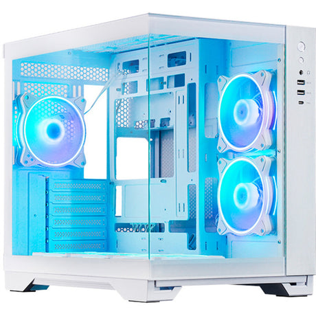Custodia Chieftec Visio Midi Tower (bianco | 2x USB-A | 1x USB-C | RGB | vetro temperato)