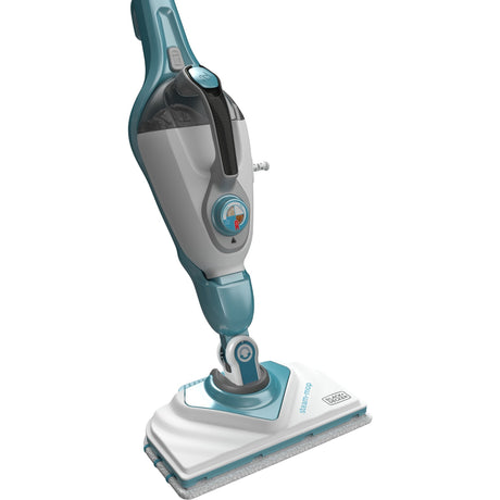 Black+decker bhsm1610dsm scopa a vapore 1600w con steamitt, piede delta e 15 accessori pulitore a vapore (bianco blu-grigio)