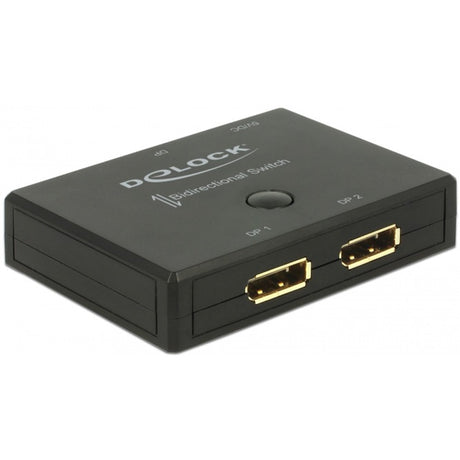 Delock displayport 2 - 1 switch displayport bidirezionale 4k 60 hz (nero)