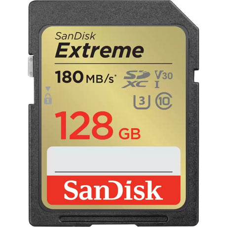 Scheda di memoria Sandisk extreme SDXC da 128 GB (uhs-i u3, classe 10, v30)