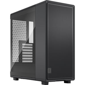 Custodia midi tower epoca dal design frattale (nero | 2x USB-A | 1x USB-C | vetro temperato)